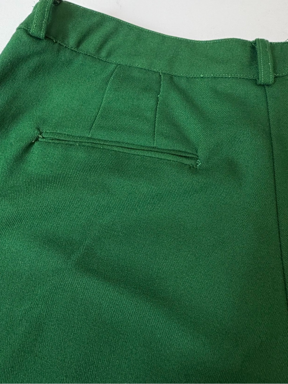 Corey Lynn Calter Green Wide Leg Pants High Rise Trouser Flare Size 12 - Picture 6 of 13